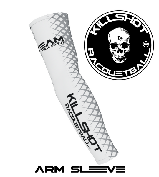 Killshot Racquetball Arm Sleeve White Team Killshot Killshot Sports