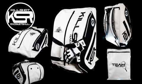 Killshot Racquetball |Team Killshot Racquetball Bag - White and Black