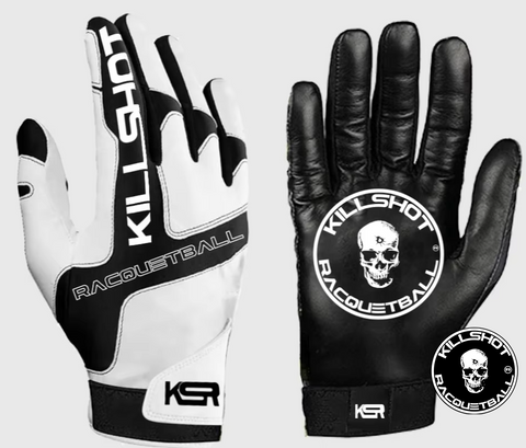 Killshot Racquetball |Team Killshot Gloves - Black and White
