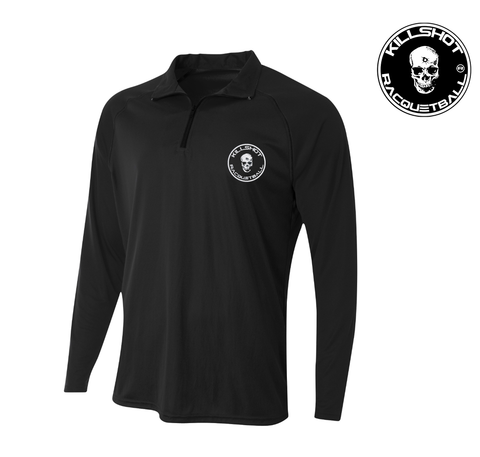 Killshot Racquetball | Tournament T- Long Sleeve 1/4 zip | Skull