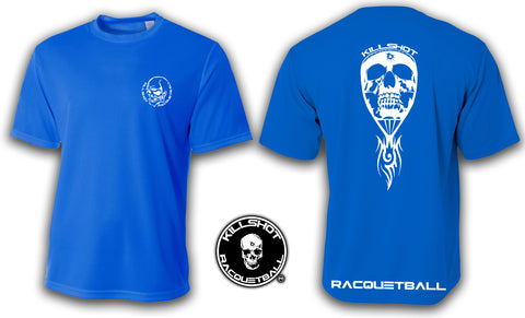 Killshot Racquetball |Skull Racquet Performance T- Short Sleeve