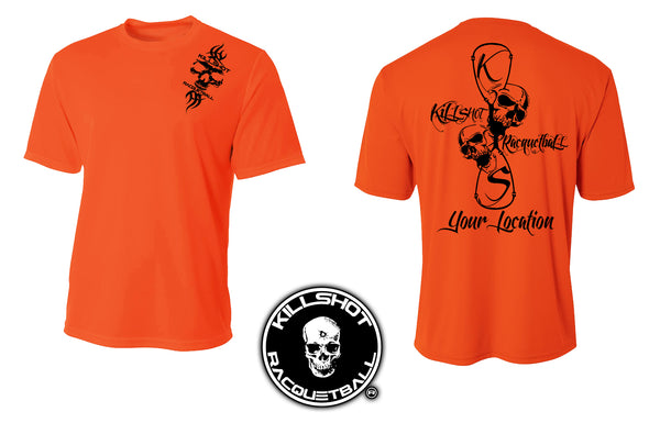 Killshot Racquetball Performance T- Short Sleeve | Customize Your Shirt with your Location