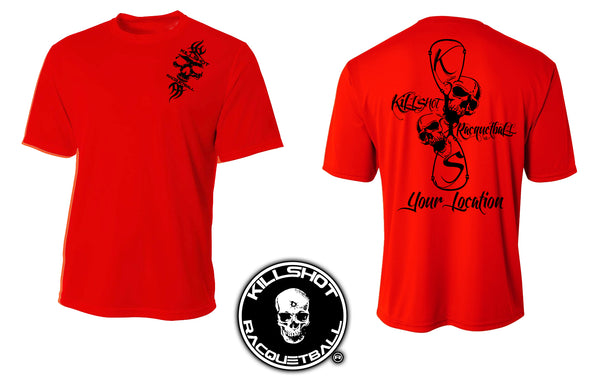 Killshot Racquetball Performance T- Short Sleeve | Customize Your Shirt with your Location