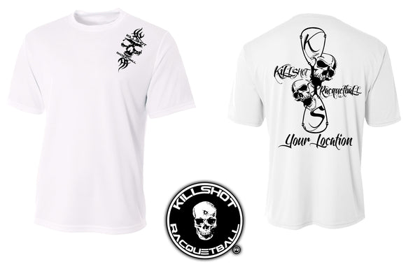 Killshot Racquetball Performance T- Short Sleeve | Customize Your Shirt with your Location