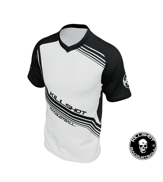 Killshot Racquetball |Team Jersey - Black and White Winning Streaks