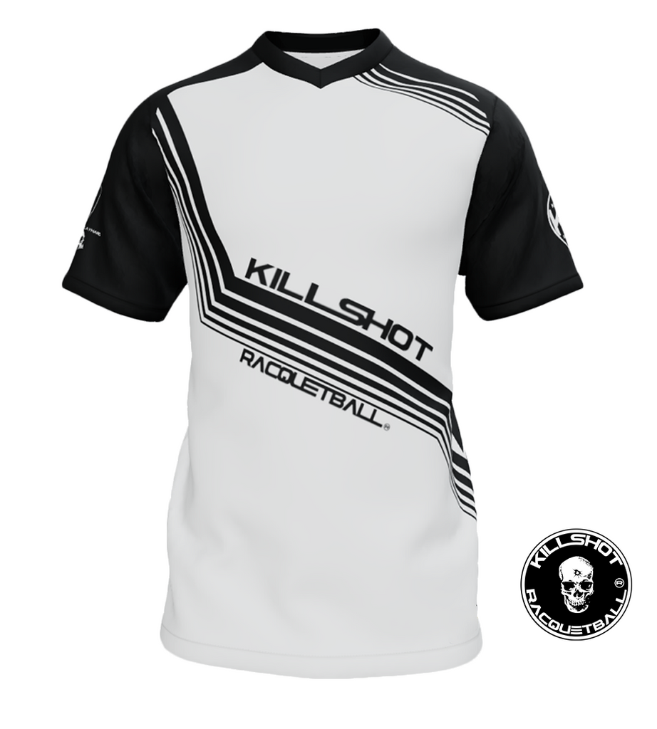 Killshot Racquetball |Team Jersey - Black and White Winning Streaks