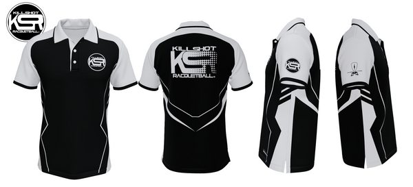 Killshot Racquetball |Team Jersey - Polo | Black and White