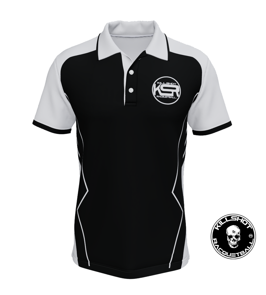 Killshot Racquetball |Team Jersey - Polo | Black and White