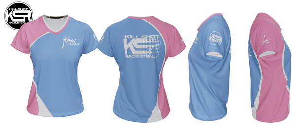 Killshot Racquetball |Team Jersey - Ladies Killshot Jersey | Pink and Blue