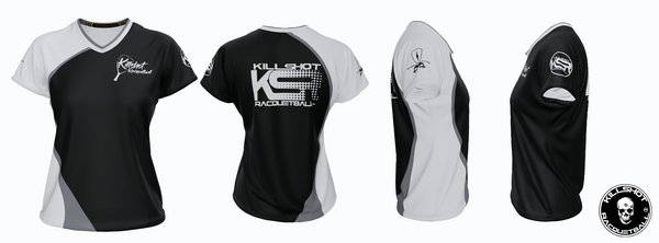 Killshot Racquetball |Team Jersey - Ladies Killshot Jersey | Black and White