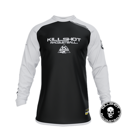 Killshot Racquetball |Team Jersey - Long Sleeve | White and Black