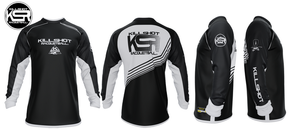 Killshot Racquetball |Team Jersey - Long Sleeve | Black and White