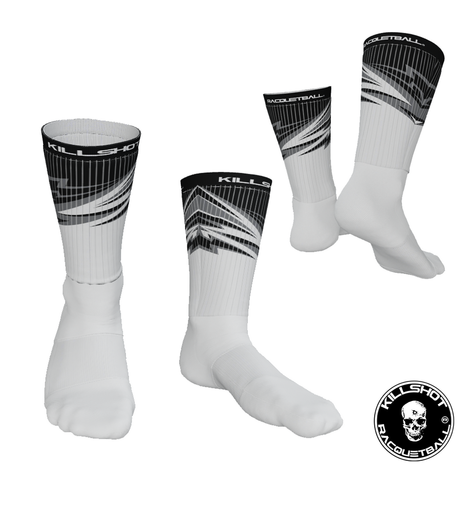 Killshot Racquetball | Socks | Ninja Black and White