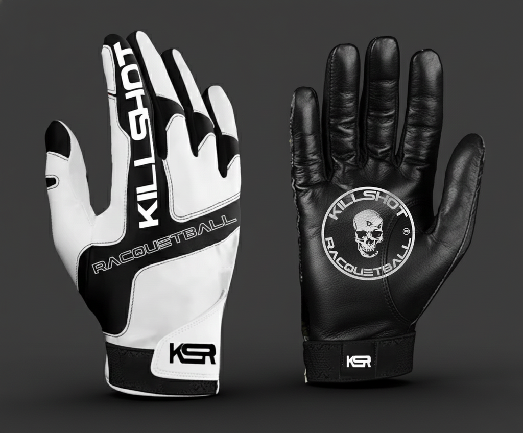 Killshot Racquetball |Team Killshot Gloves - Black and White