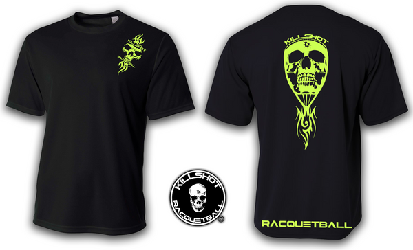 Killshot Racquetball |Skull Racquet Performance T- Short Sleeve