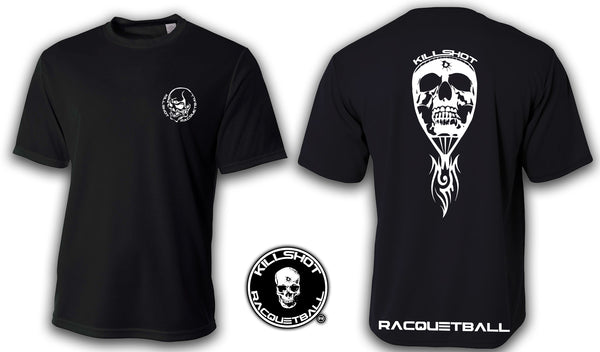 Killshot Racquetball |Skull Racquet Performance T- Short Sleeve