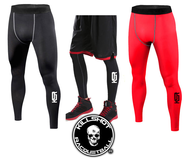 Killshot Racquetball | Men's-Sport-Racquetball- Under-Compression-Long-Pants-Athletic-Wear