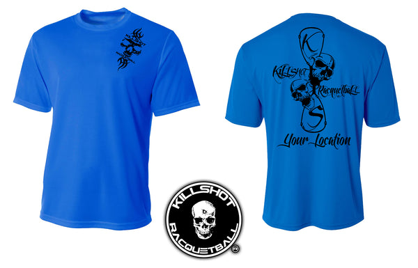 Killshot Racquetball Performance T- Short Sleeve | Customize Your Shirt with your Location