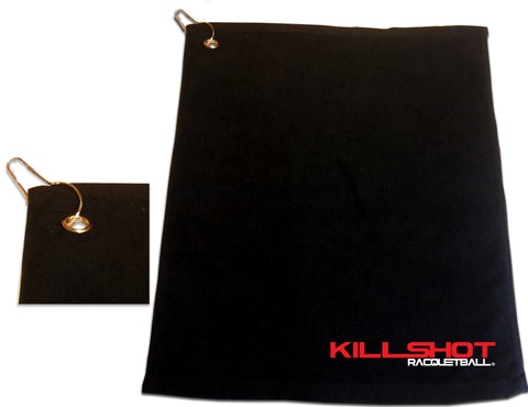 Killshot Racquetball | Racquetball Bag |  Rally Towel with Clip | Large | Killshot Logo