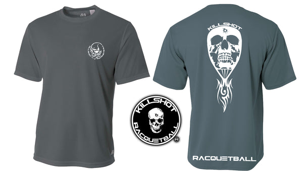 Killshot Racquetball |Skull Racquet Performance T- Short Sleeve