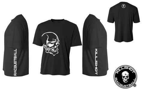 Killshot Racquetball Performance T- Short Sleeve | Skull Face Black T