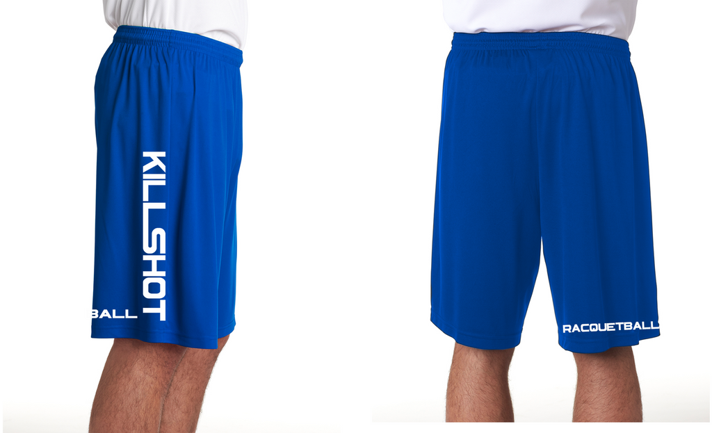 Killshot Racquetball Cooling Performance Shorts Black 9" inseam