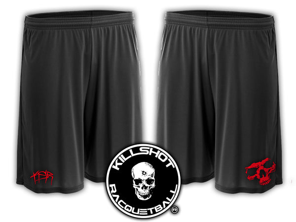 Killshot Racquetball Performance shorts | 9" | Skull Face |Embroidered Logos