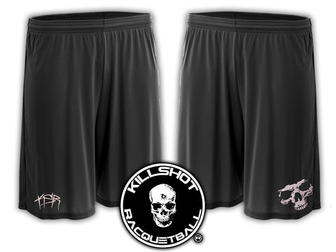 Killshot Racquetball Performance shorts | 9" | Skull Face |Embroidered Logos