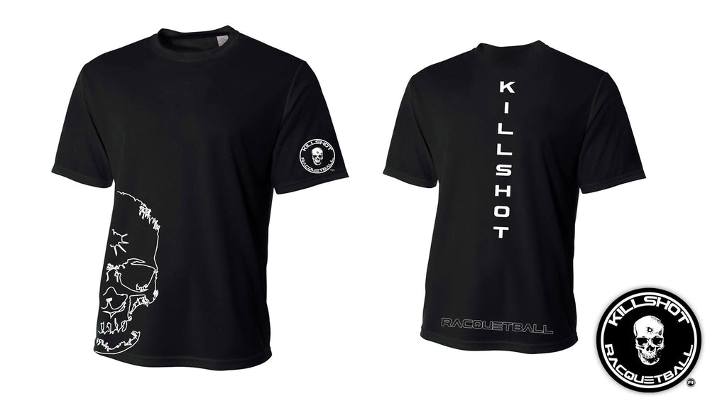 Killshot Racquetball | Performance T | Half Skull Front